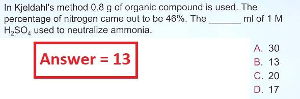 JEE Main 25 July 2021 Chemistry Q9