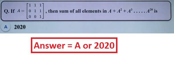 JEE Main 27 July 2021 Shift-2 Mathematics Q3