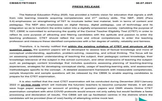 CTET_2021_Notice