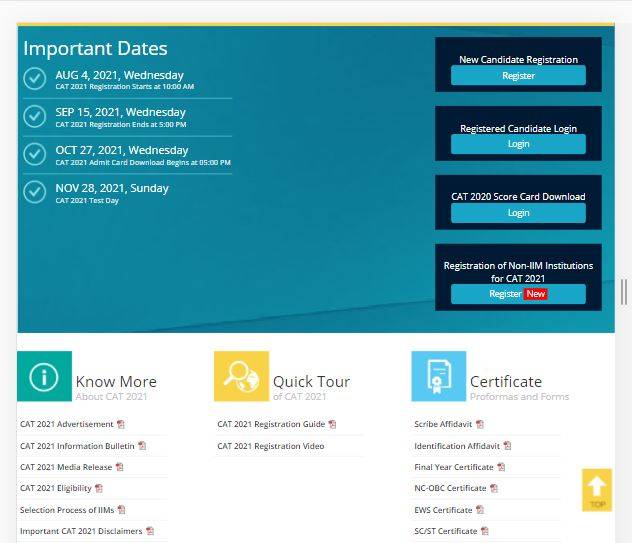 CAT application 2021