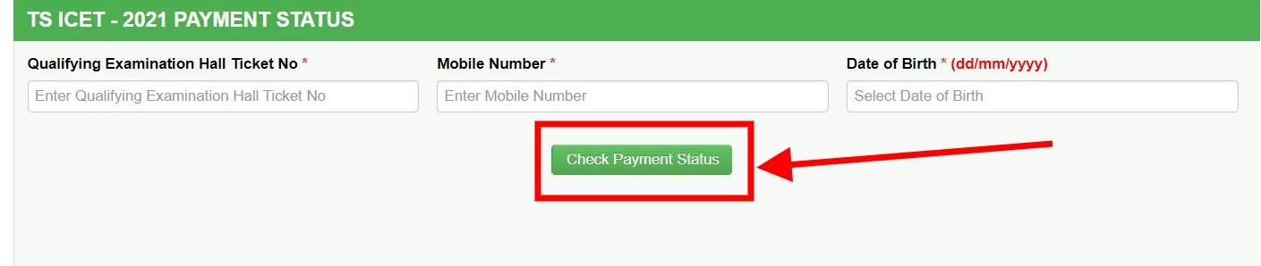 TS ICET Login for Application Status
