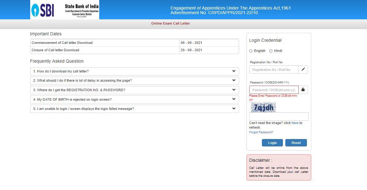 SBI_Apprentice_Admit_Card