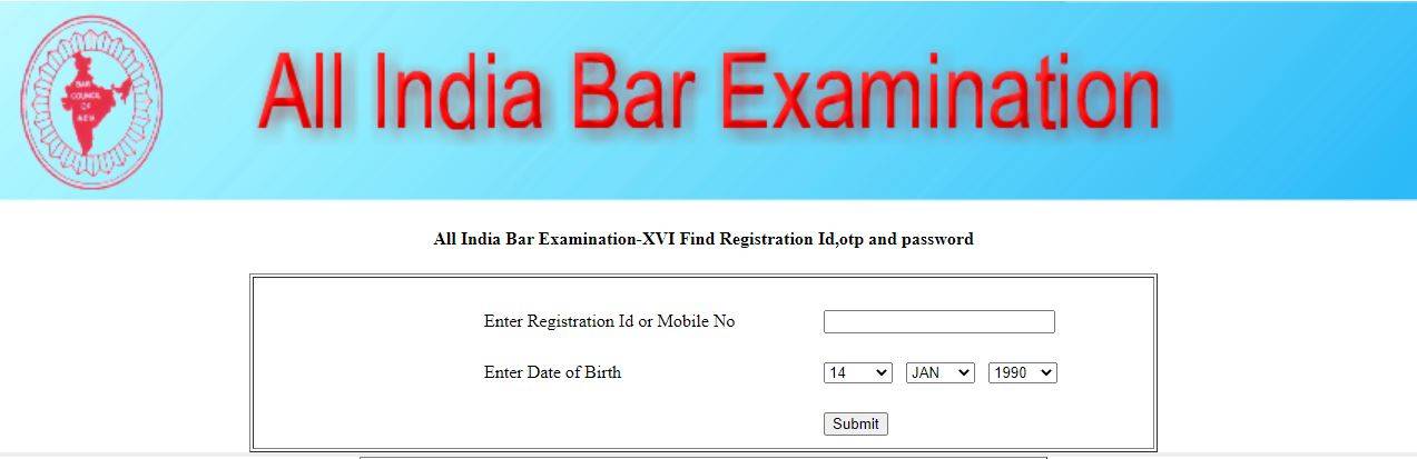 AIBE 2021 – Window to find registration ID and password available