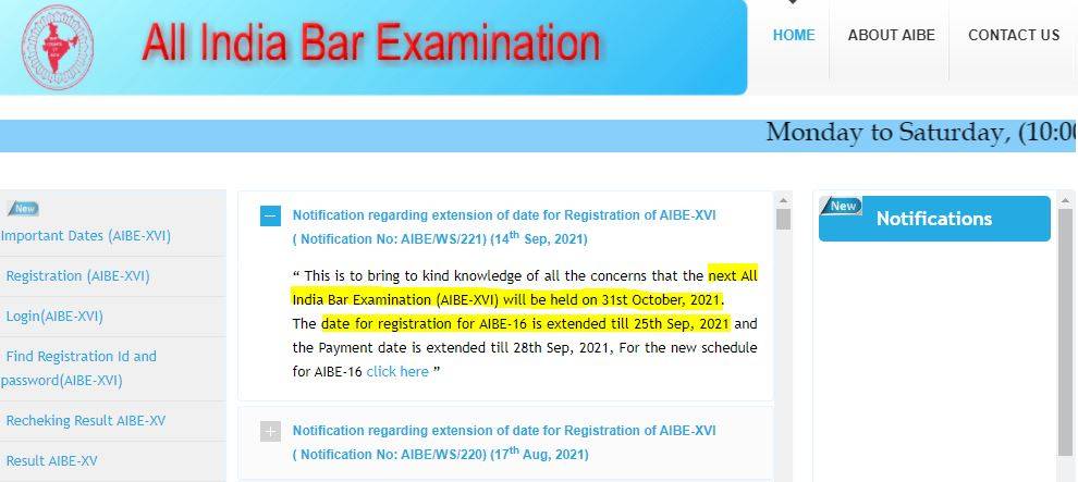 AIBE 2021 exam date revised again; registration extended; check complete schedule