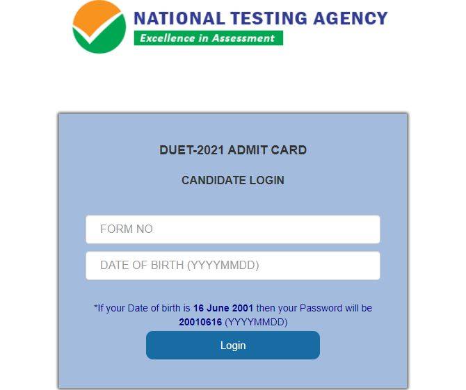 DUET 2021 admit card for LLB released @nta.ac.in; know how to download