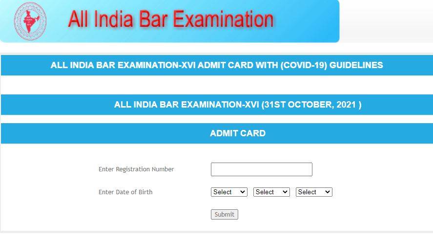 AIBE admit card 2021 released; know how to download