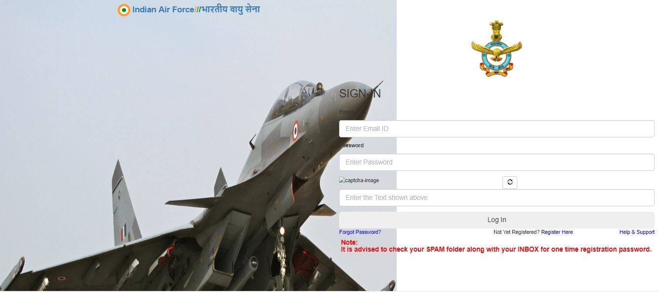 AFCAT_1_Application_Form_Login_Page