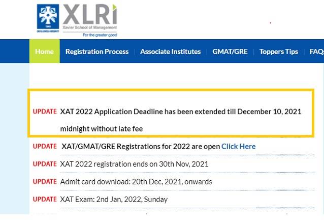 XAT 2022 application deadline extended
