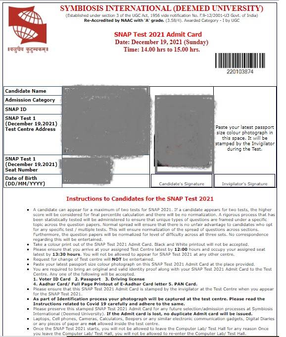 SNAP 2022 Admit Card Get Link and Know Steps to Download SNAP Admit