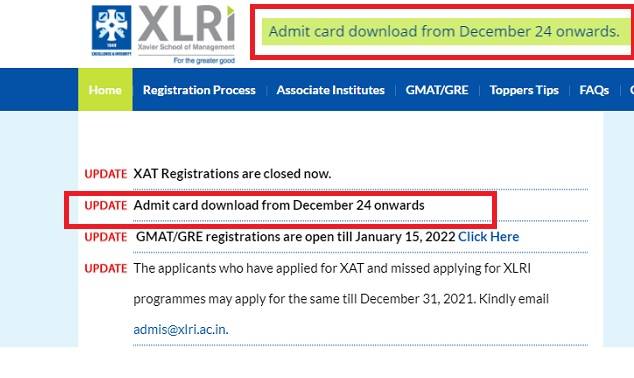 XAT 2022 admit card download delayed