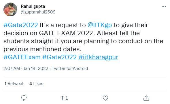 GATE 2022 tweet-2