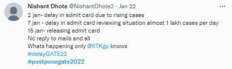 Postpone GATE 2022 - 2