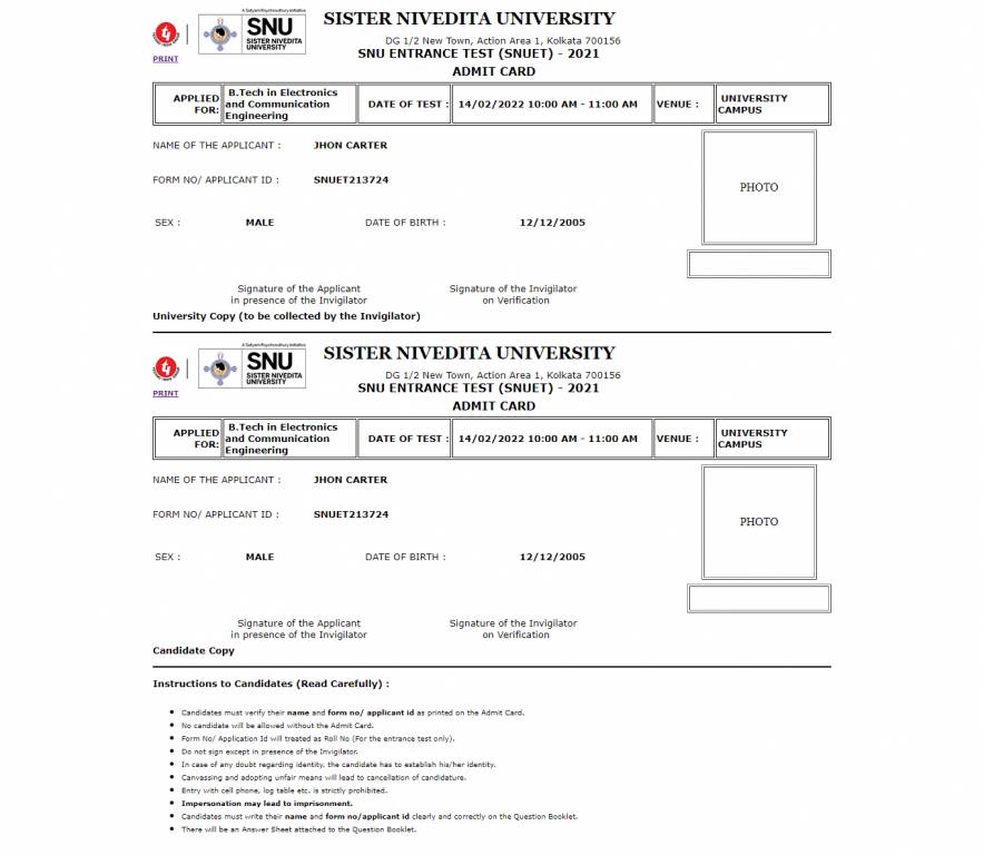 SNUET-Admit-Card-2022