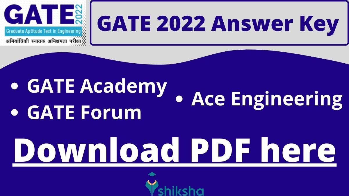 GATE 2022 answer key