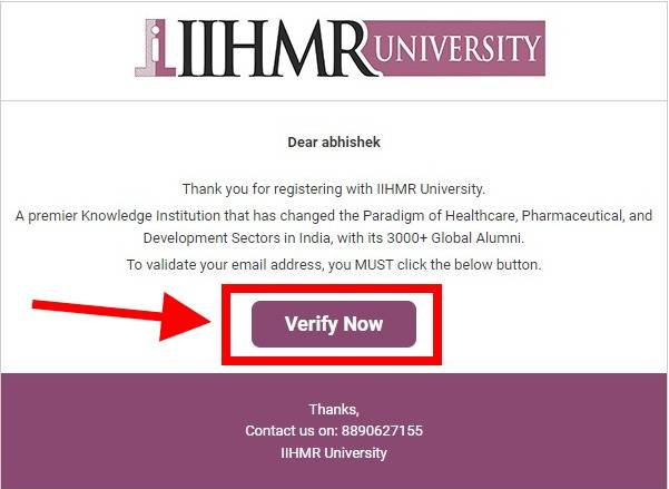 IIHMR-U MAT Registration Verification