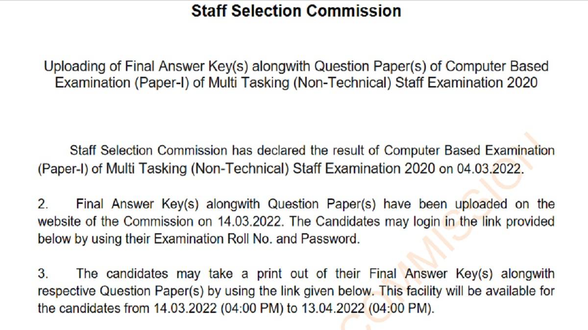 SSC_MTS_Answer_Key_Released