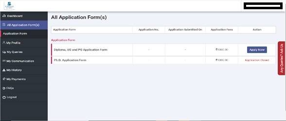 Adamas University BA LLB Application Fee