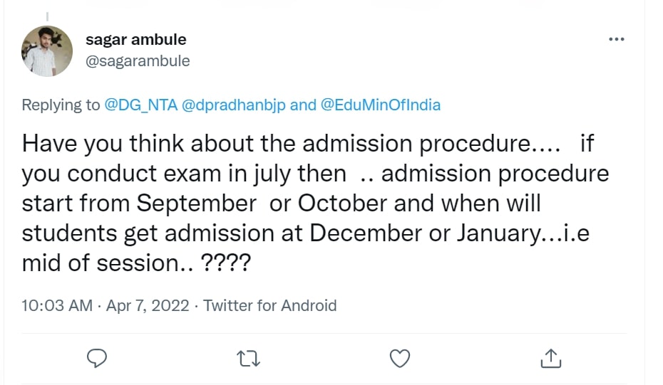 Students concerned about delay in academic sessions due to the postponement of JEE Main 2022