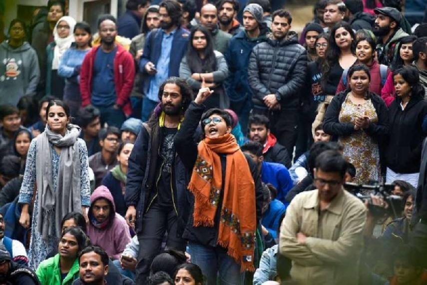 JMI student groups hold protest against JNU violence, demand protection for Muslim lives
