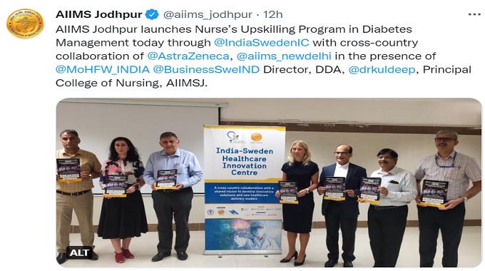 AIIMS Jodhpur launches Nurse's Upskilling Program in Diabetes Management