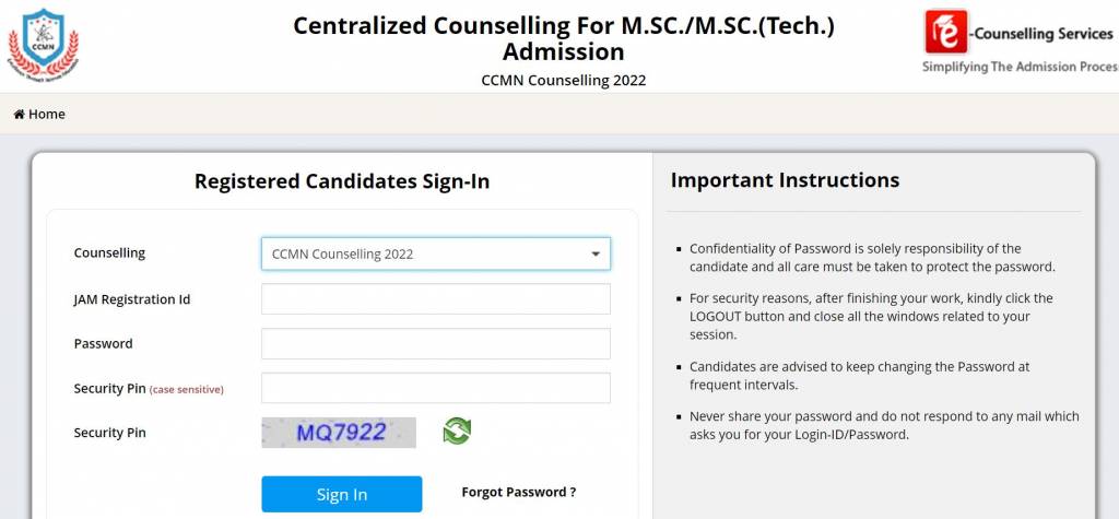 CCMN registration window