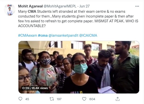 CMA Exams Mismanaged