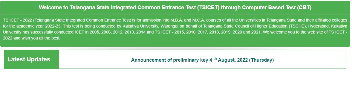 TS ICET 2022 Answer Key 4 August