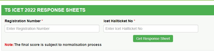 Get TS ICET Response Sheet