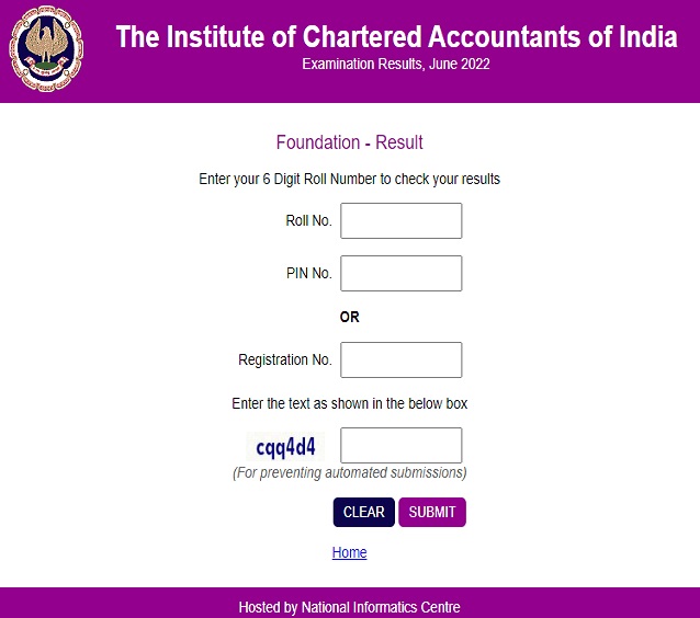 CA Foundation Result Window