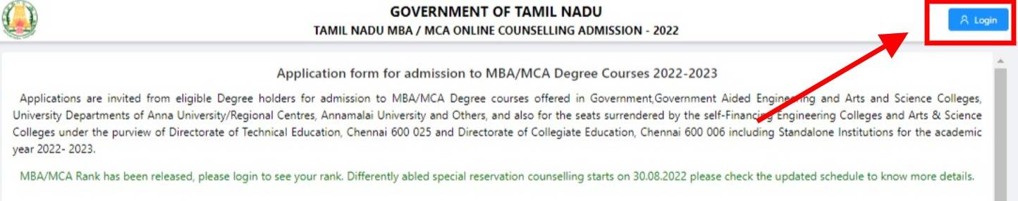 TANCET 2025 Login Portal