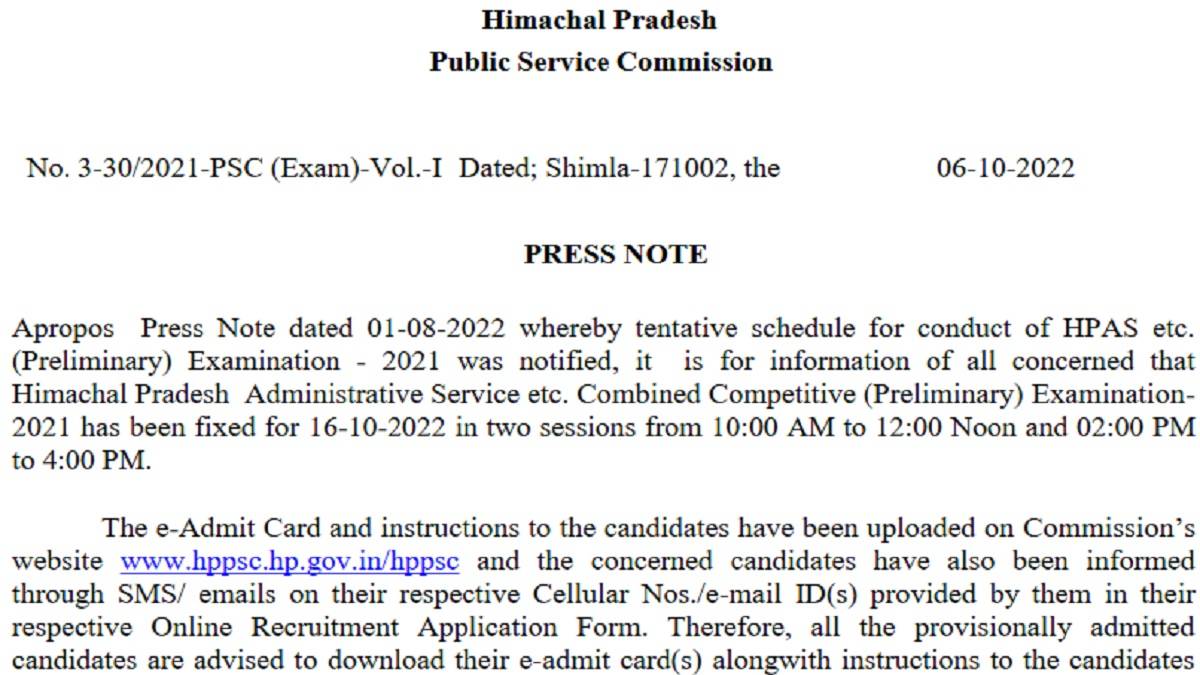 HPPSC_HPAS_2022_Admit_Card_Download