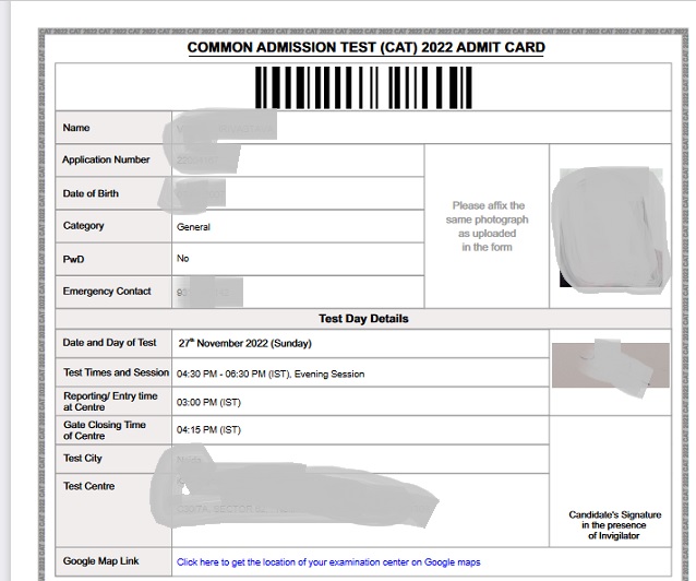 cat 2022 admit card out