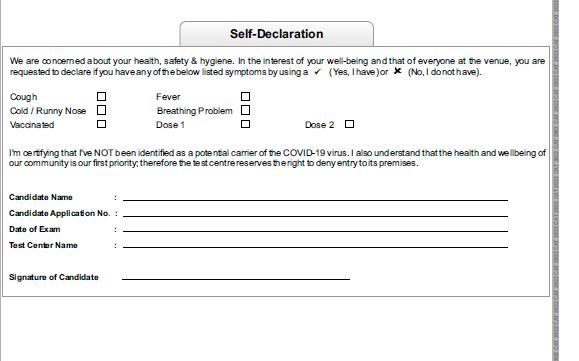 CAT 2022 self declaration