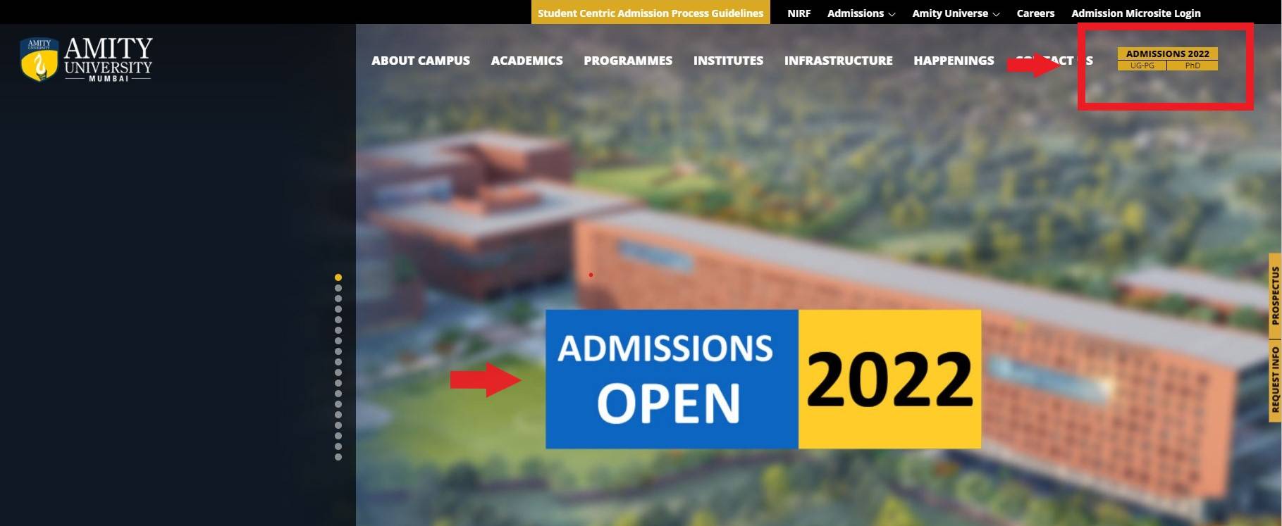 Amity University Mumbai Admissions 2023: Application Process