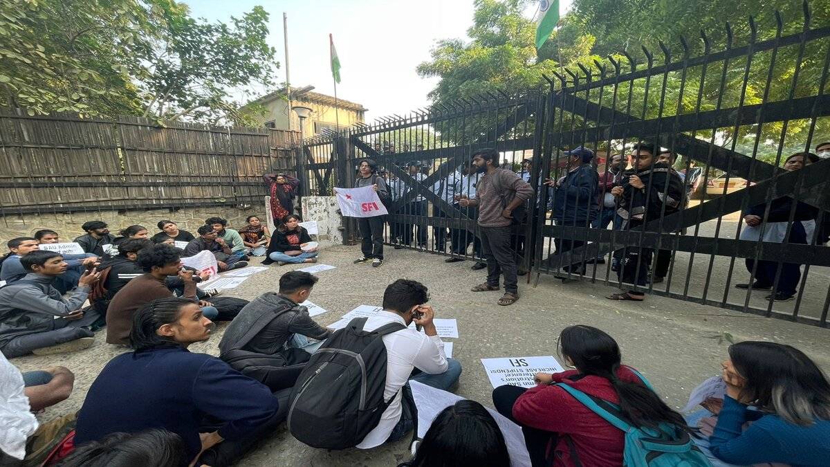 South Asian University students stage protest demanding more scholarships