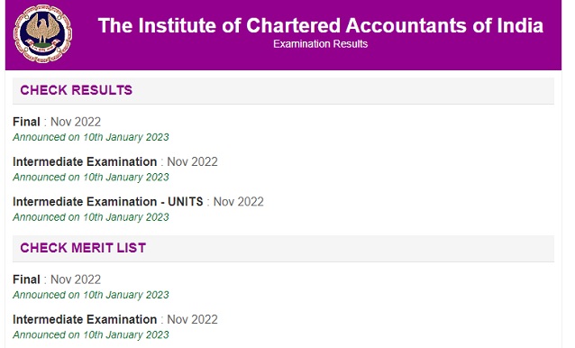 ICAI CA Result out 2022
