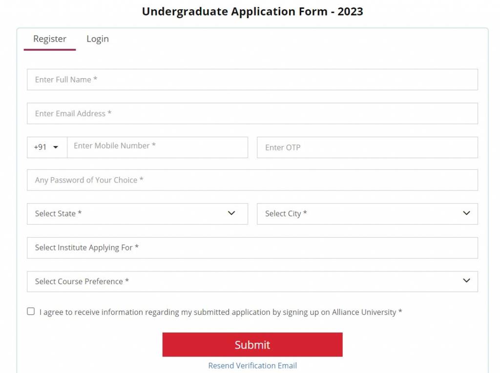 Details need to be filled in ACLET Form