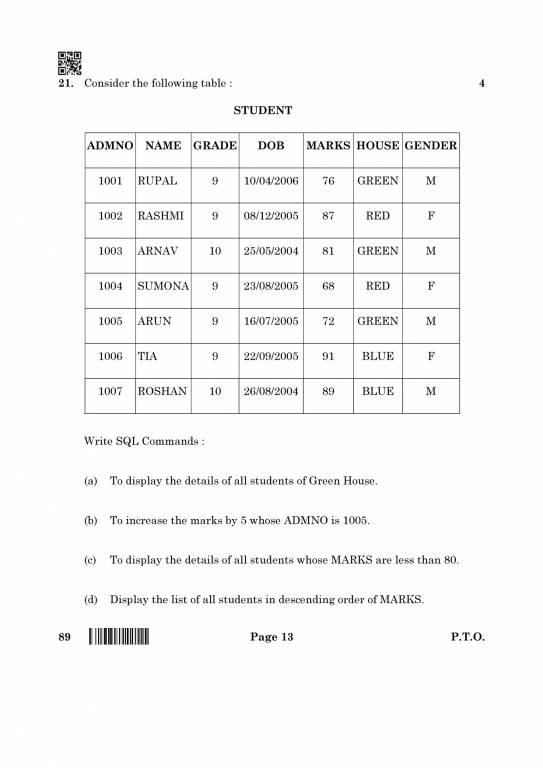 CBSE Class 10 Information & Technology Question Paper 2024 (Available ...
