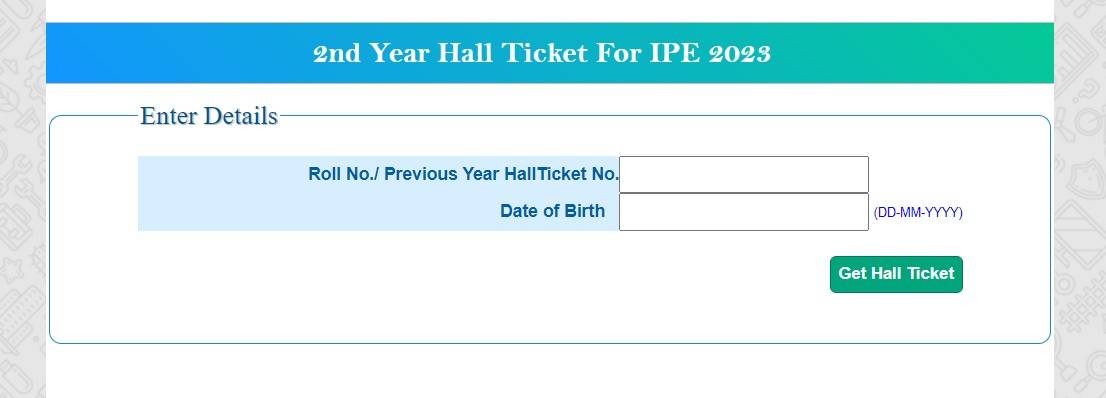 TS Inter Hall Ticket Download 2023