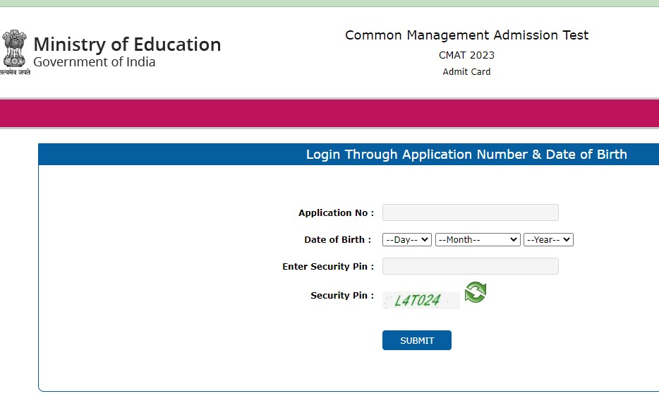 CMAT admit card 2023 download window