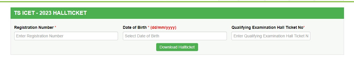 TS ICET Hall Ticket Login 2024