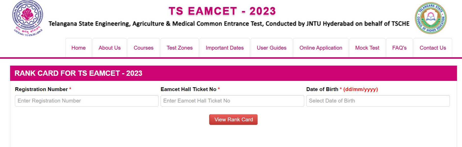 TS EAMCET 2023 Result (Official Link ACTIVE) Download Rank Card