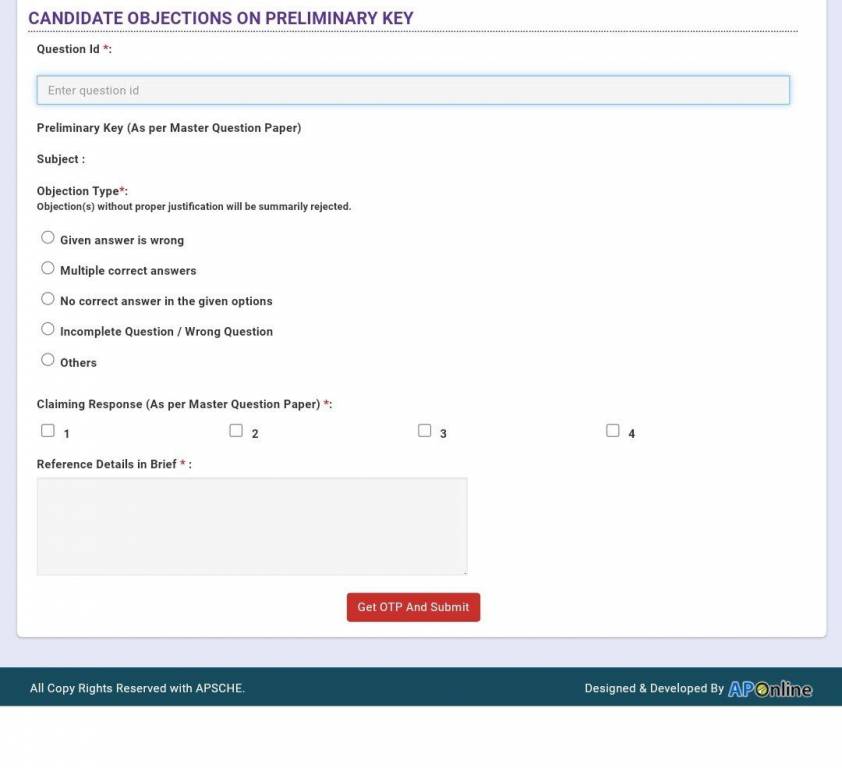 AP ICET 2023 Key Objection Window