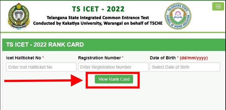 TS ICET 2025 Rank Card Download