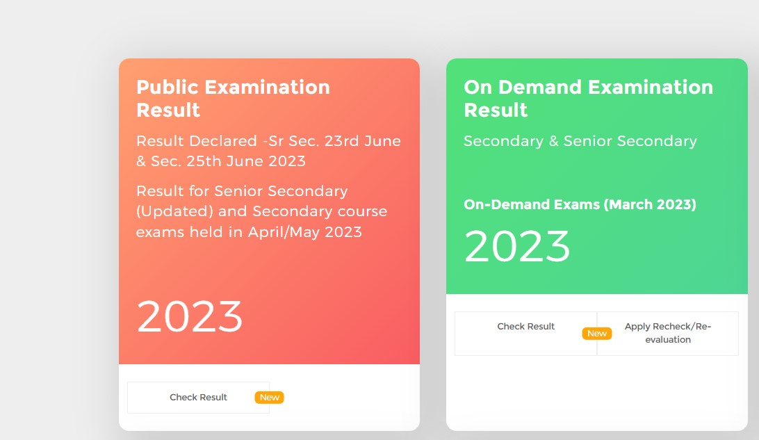 NIOS Result 2023 Class 10