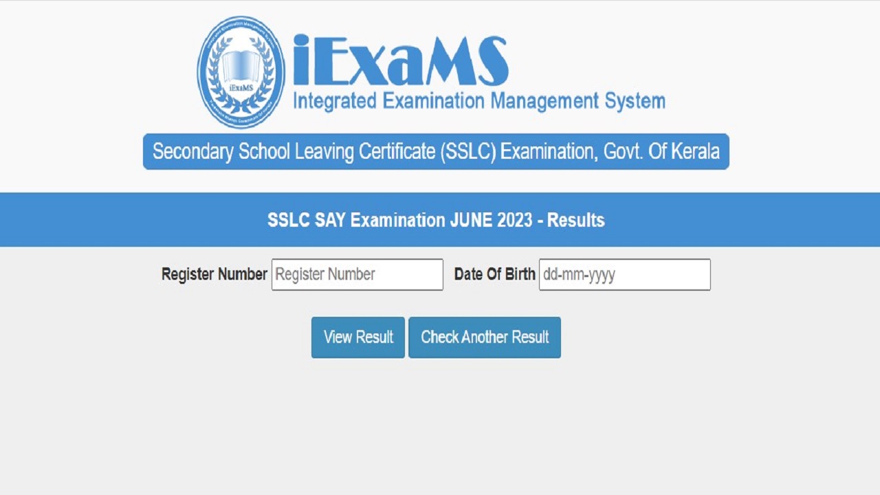 Kerala SSLC SAY Result 2023