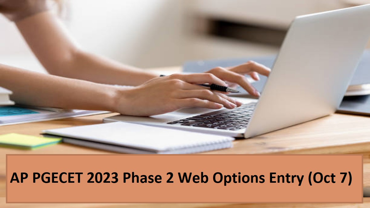AP PGECET 2023 Phase 2 Web Options Entry