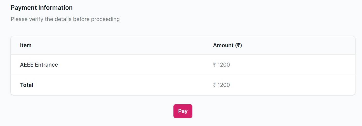 AEEE 2024 application fee