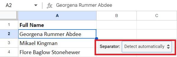 How to separate text in excel 1.2