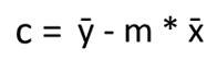 calculating the constant from the slope formula